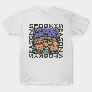 Spooky Season, Retro Halloween LIGHTWEIGHT, Pumpkin, Jack O Lantern T-Shirt